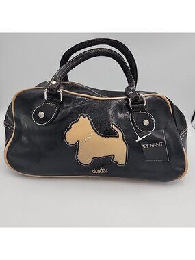 NWT Lane Bryant Black Scottie Dog Handbag Purse Faux Leather